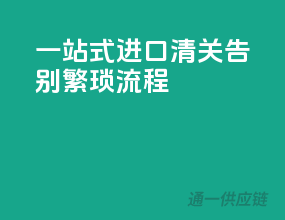 一站式进口清关，告别繁琐流程