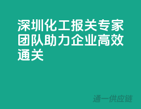 深圳化工报关专家团队，助力企业高效通关
