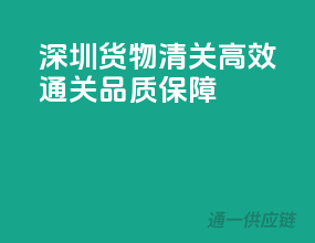 深圳货物清关，高效通关，品质保障