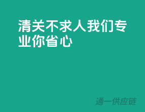 清关不求人，我们专业你省心