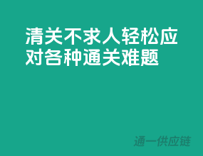 清关不求人，轻松应对各种通关难题！