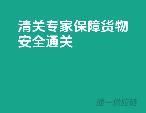 清关专家，保障货物安全通关