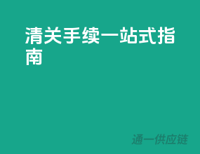 清关手续一站式指南