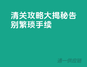 清关攻略大揭秘，告别繁琐手续