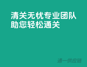 清关无忧，专业团队助您轻松通关