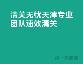 清关无忧，天津专业团队速效清关