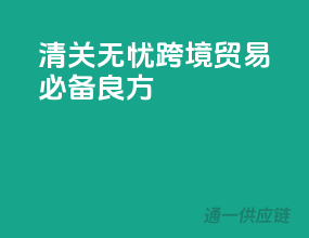 清关无忧，跨境贸易必备良方
