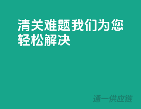 清关难题？我们为您轻松解决