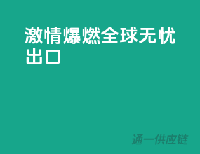 激情爆燃，全球无忧出口
