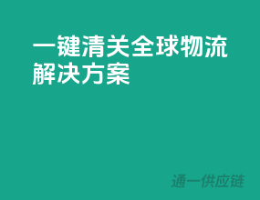 一键清关，全球物流解决方案