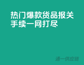 热门爆款货品，报关手续一网打尽