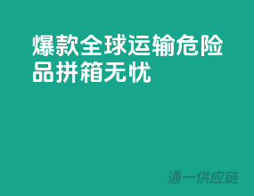 爆款全球运输，危险品拼箱无忧
