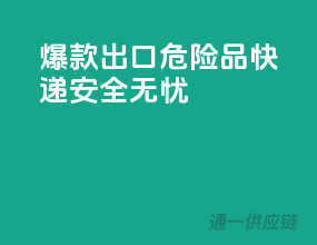 爆款出口！危险品快递，安全无忧
