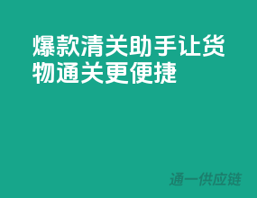 爆款清关助手，让货物通关更便捷