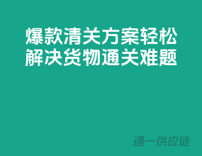 爆款清关方案，轻松解决货物通关难题