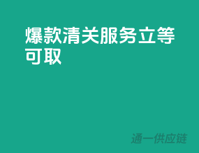 爆款清关服务，立等可取！