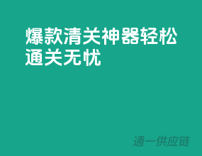爆款清关神器，轻松通关无忧