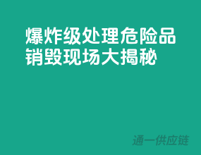 爆炸级处理！危险品销毁现场大揭秘