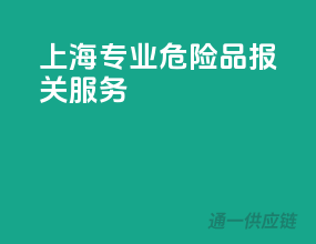 上海专业危险品报关服务