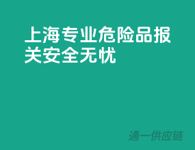 上海专业危险品报关，安全无忧