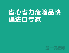 省心省力，危险品快递进口专家