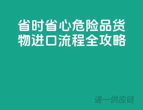 省时省心：危险品货物进口流程全攻略