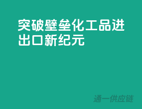 突破壁垒，化工品进出口新纪元