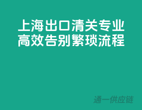 上海出口清关，专业高效，告别繁琐流程