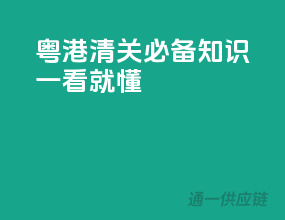 粤港清关必备知识，一看就懂