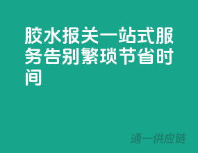 胶水报关一站式服务，告别繁琐，节省时间