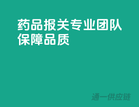 药品报关，专业团队保障品质