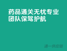药品通关无忧，专业团队保驾护航