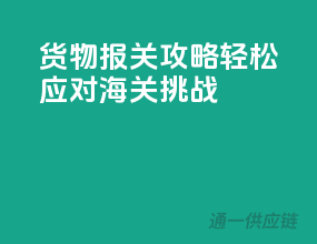 货物报关攻略，轻松应对海关挑战