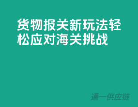 货物报关新玩法，轻松应对海关挑战