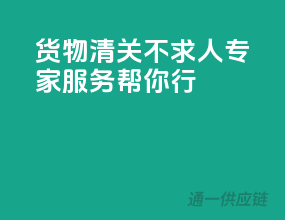 货物清关不求人，专家服务帮你行！
