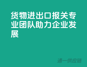 货物进出口报关，专业团队助力企业发展