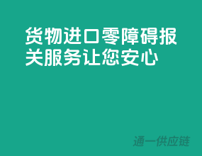 货物进口零障碍，报关服务让您安心