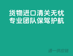 货物进口，清关无忧，专业团队保驾护航