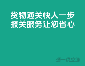 货物通关快人一步，报关服务让您省心