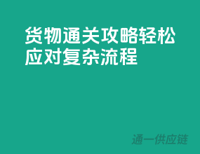 货物通关攻略，轻松应对复杂流程