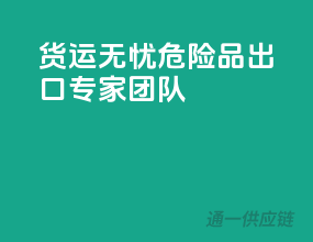 货运无忧，危险品出口专家团队