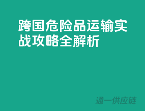 跨国危险品运输，实战攻略全解析