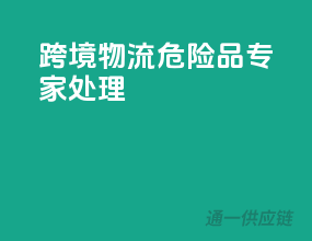 跨境物流，危险品专家处理