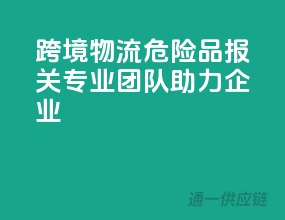 跨境物流，危险品报关，专业团队助力企业