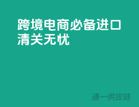 跨境电商必备，进口清关无忧！