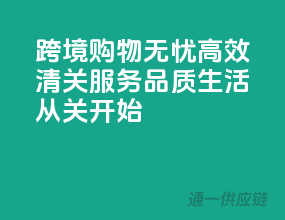 跨境购物无忧，高效清关服务，品质生活从关”开始