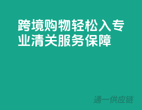 跨境购物轻松入，专业清关服务保障