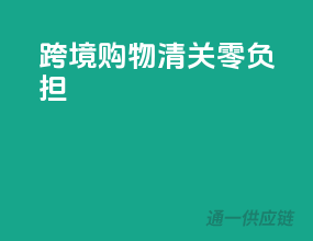 跨境购物，清关零负担