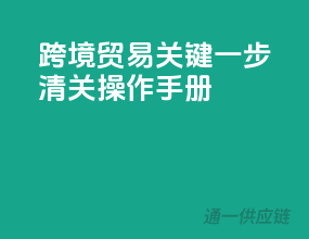 跨境贸易关键一步：清关操作手册