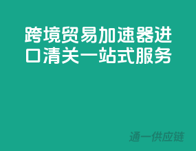 跨境贸易加速器，进口清关一站式服务
